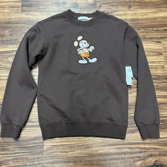 - Disney retro Mickey Mouse brown sweatshirt , size XS, new with tags - Picture 1 of 10